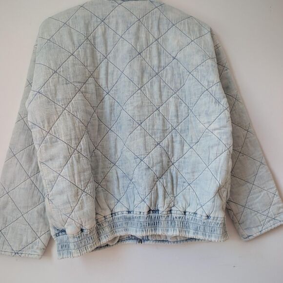 Gap Women's light indigo quilted chambray jacket size XS - Picture 4 of 7